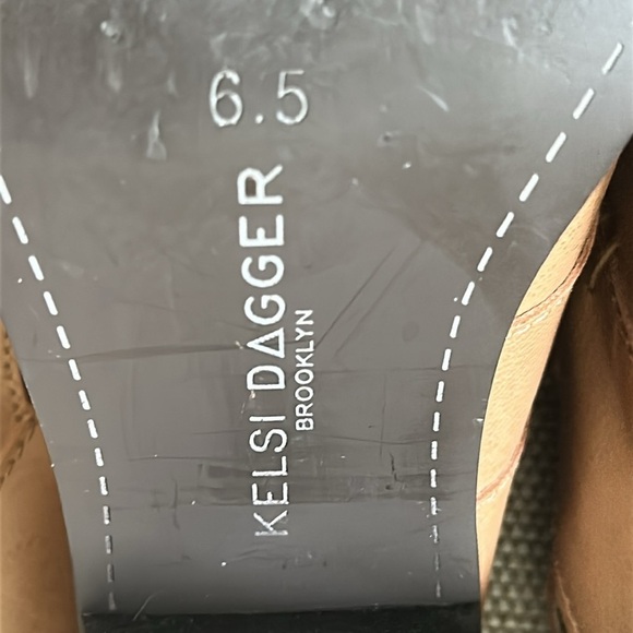 Kelsi Dagger Leather Heeled Gladiator Lace Up Open Toe Sandal Tan Cut Out Bootie - Picture 16 of 17